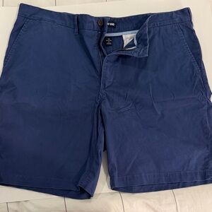 Lands' End Navy Flat-Front Mens Chino Shorts